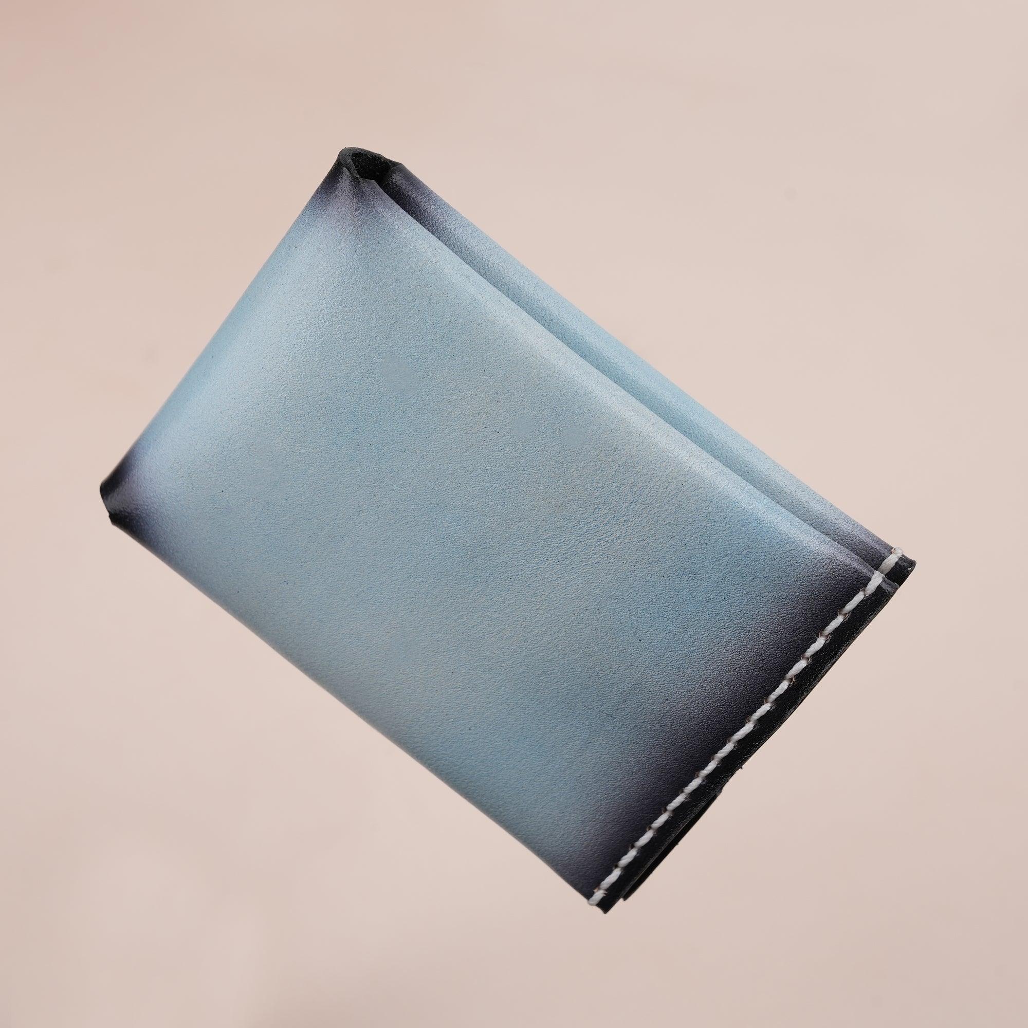 Patina Light Water Minimalist Bifold Card Holder Wallet - WildandKing