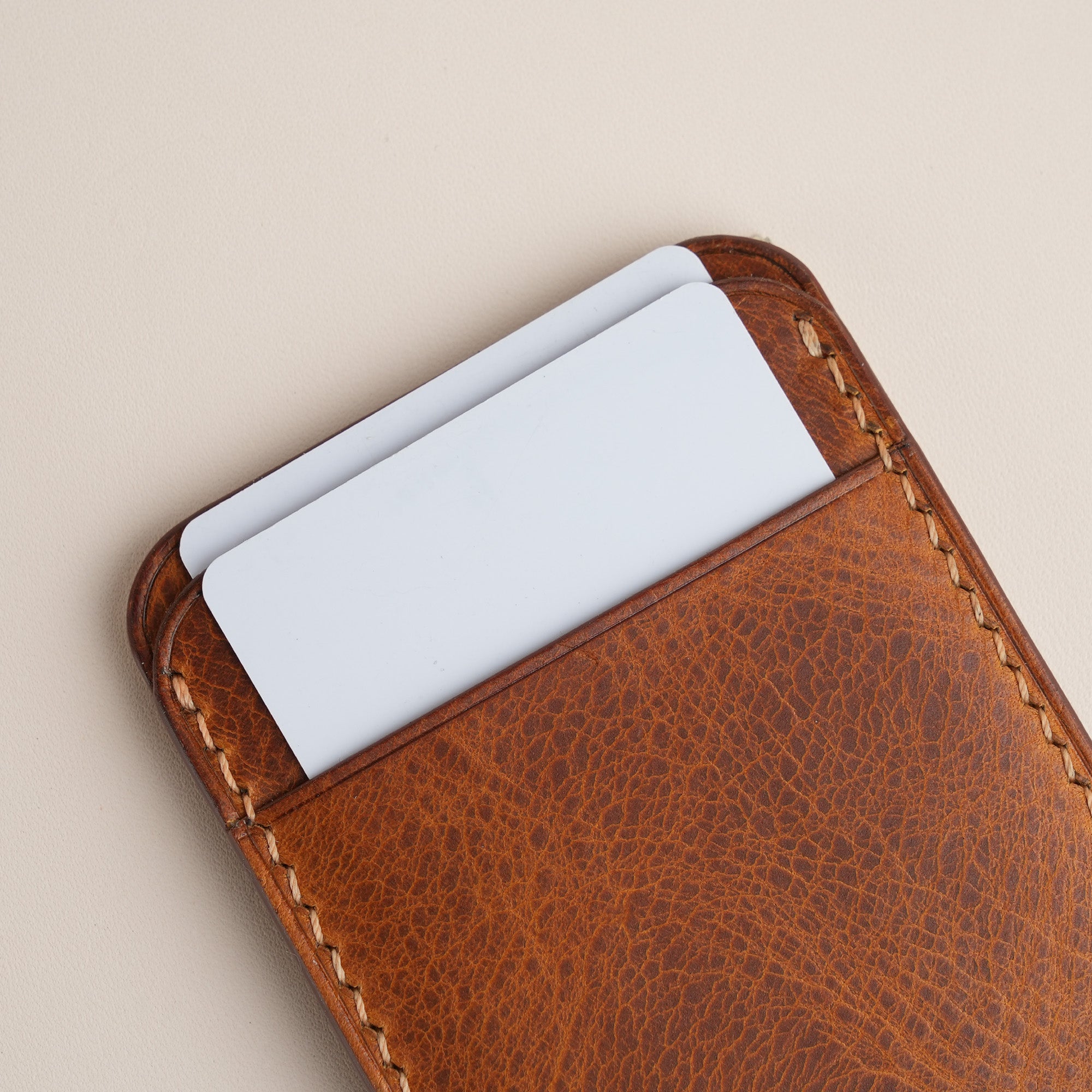 Whiskey Badalassi Carlo Waxed Leather Money Card Clip