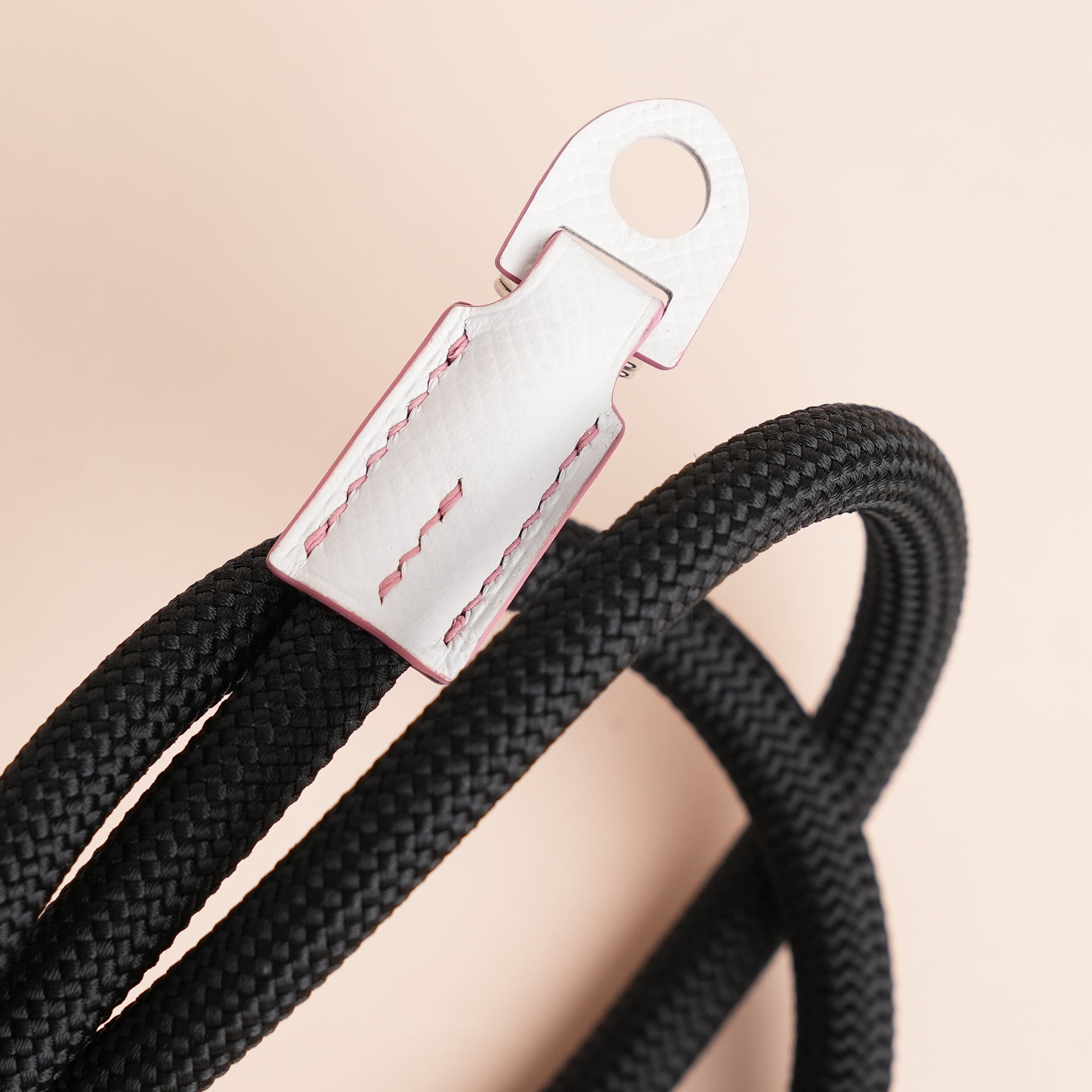 White Epsom Leather Camera Strap