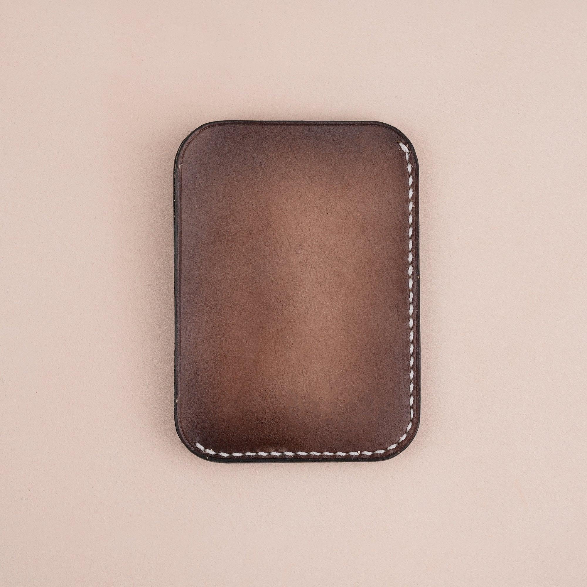 Patina Brown Baseball Glove Leather Card Holder - WildandKing