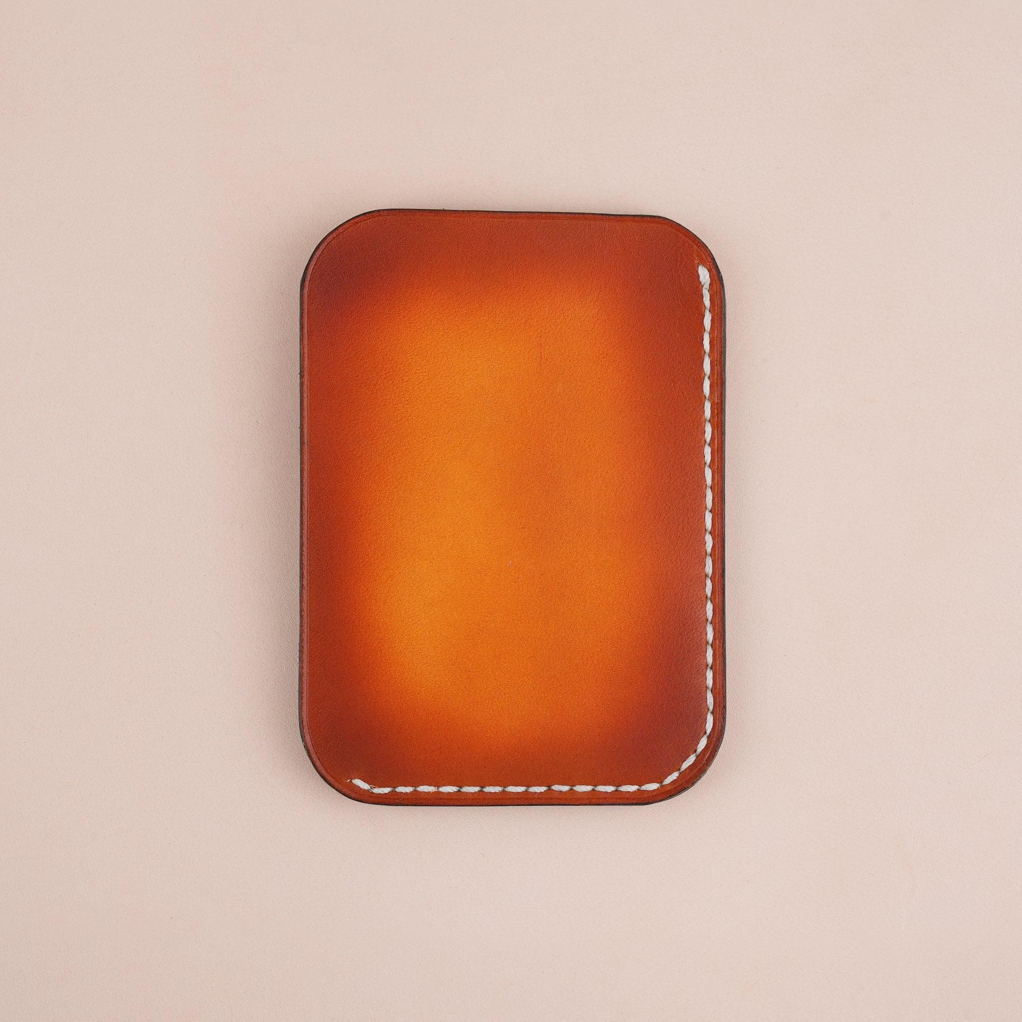 Patina Orange Baseball Glove Leather Card Holder - WildandKing