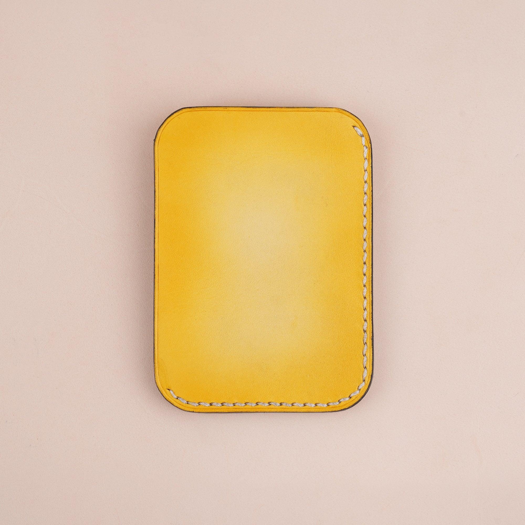 Patina Yellow Baseball Glove Leather Card Holder - WildandKing