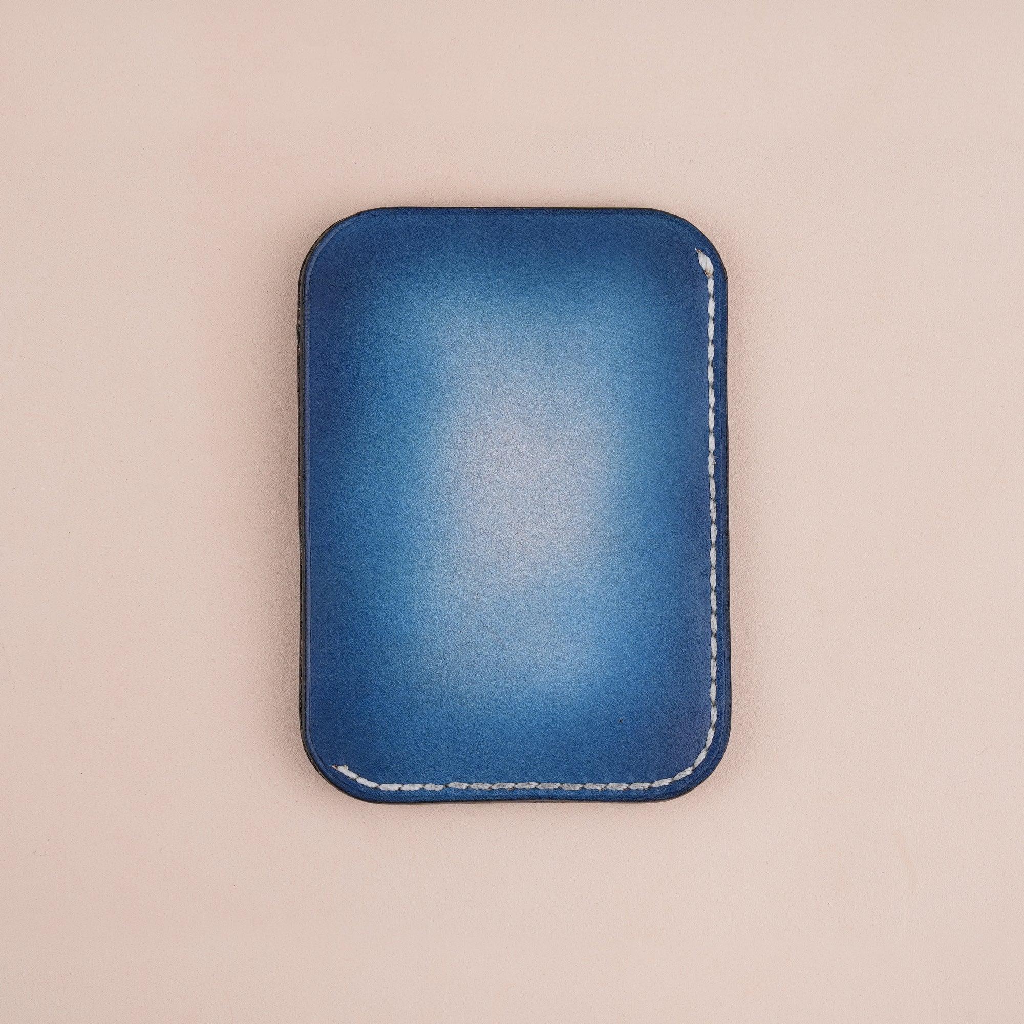 Patina Blue Baseball Glove Leather Card Holder - WildandKing