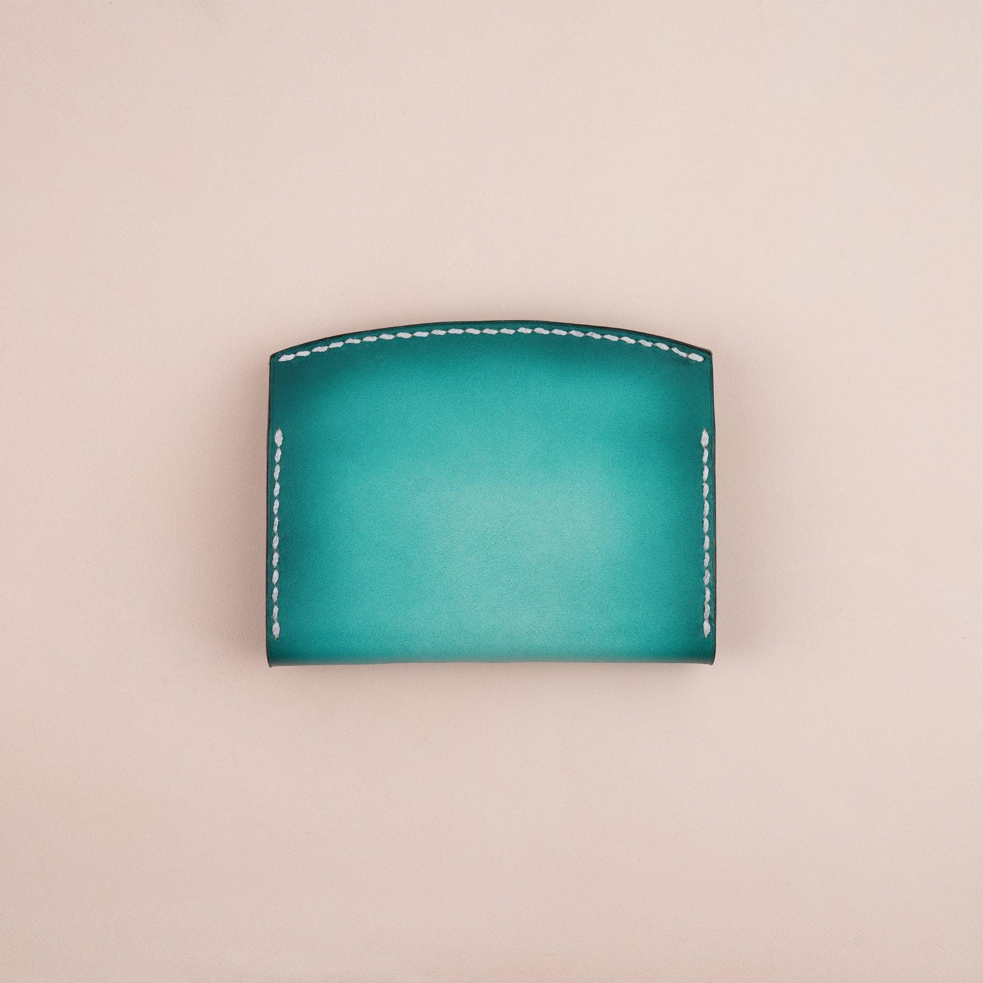 Patina Turquoise Card Pouch Leather Wallet Small - WildandKing