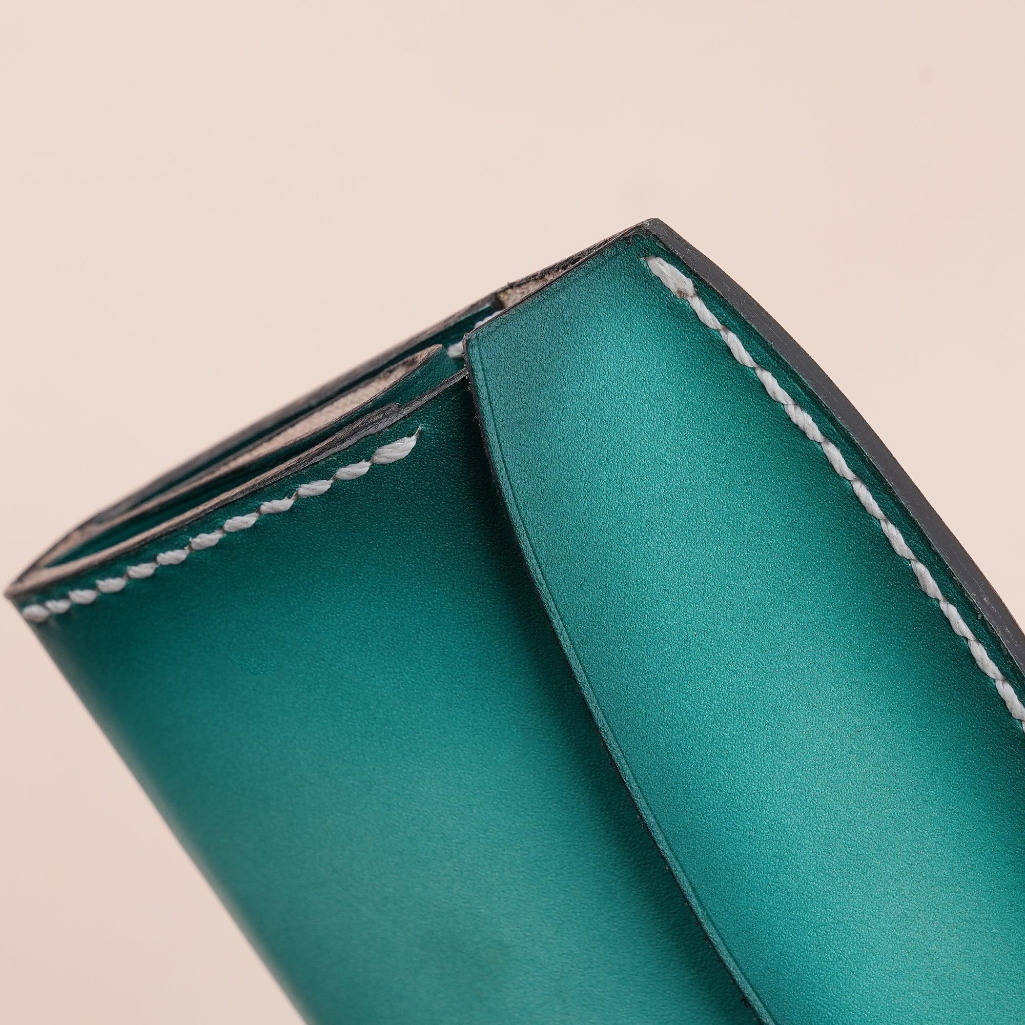 Patina Turquoise Card Pouch Leather Wallet Small - WildandKing