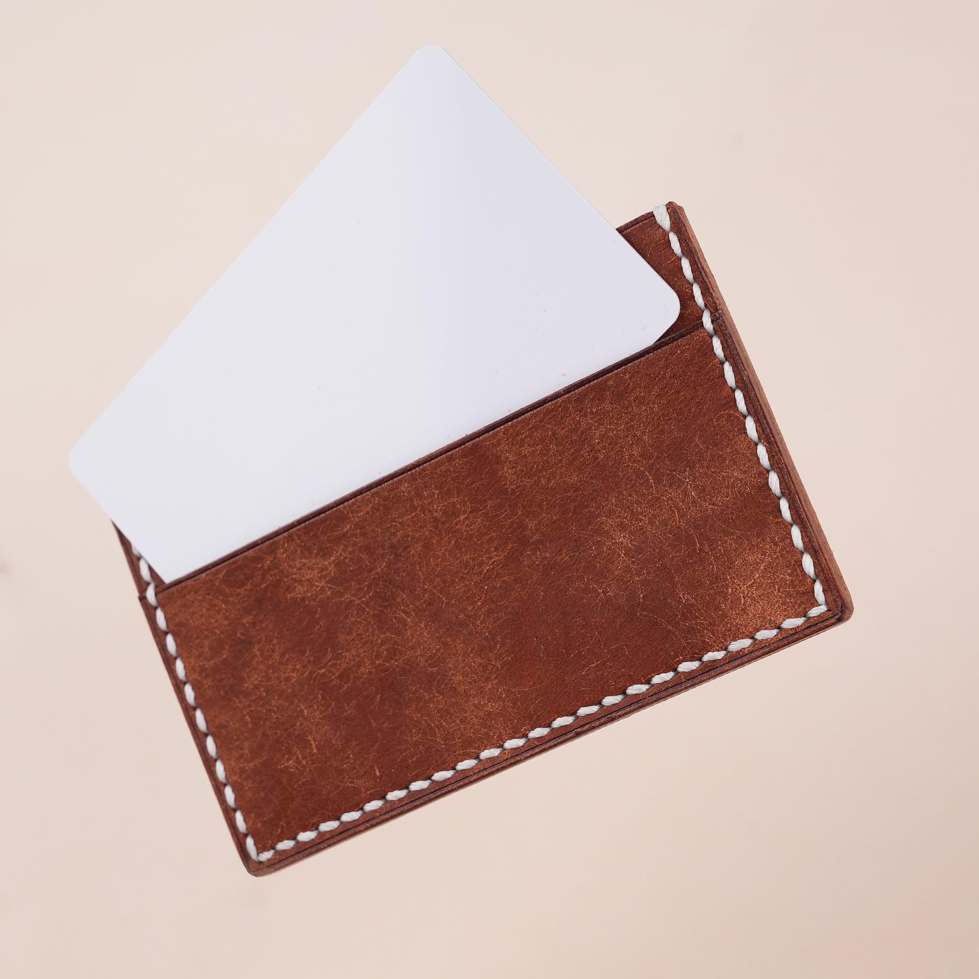 Brown Pueblo Leather Slim Card Holder - WildandKing