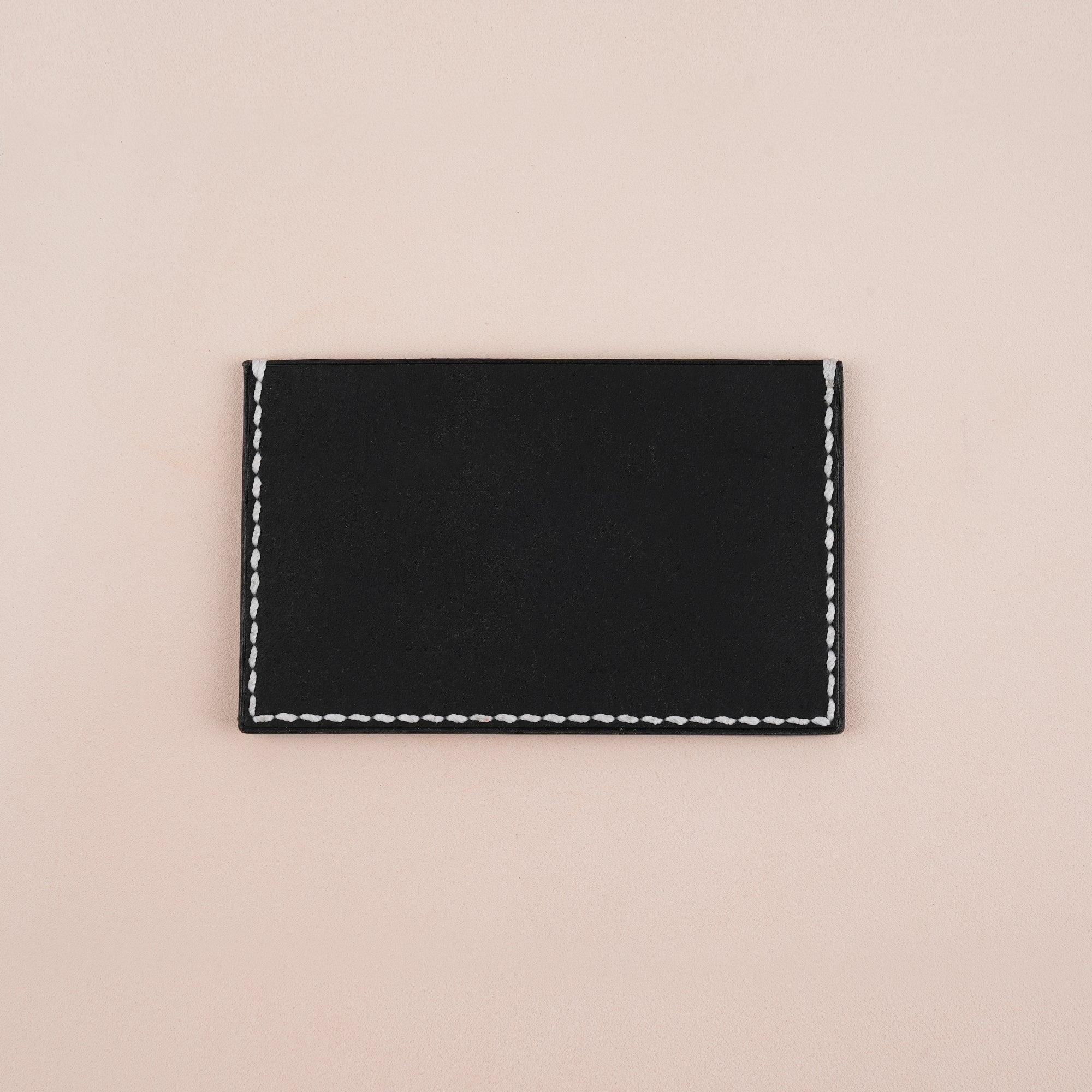 Black Pueblo Leather Slim Card Holder - WildandKing