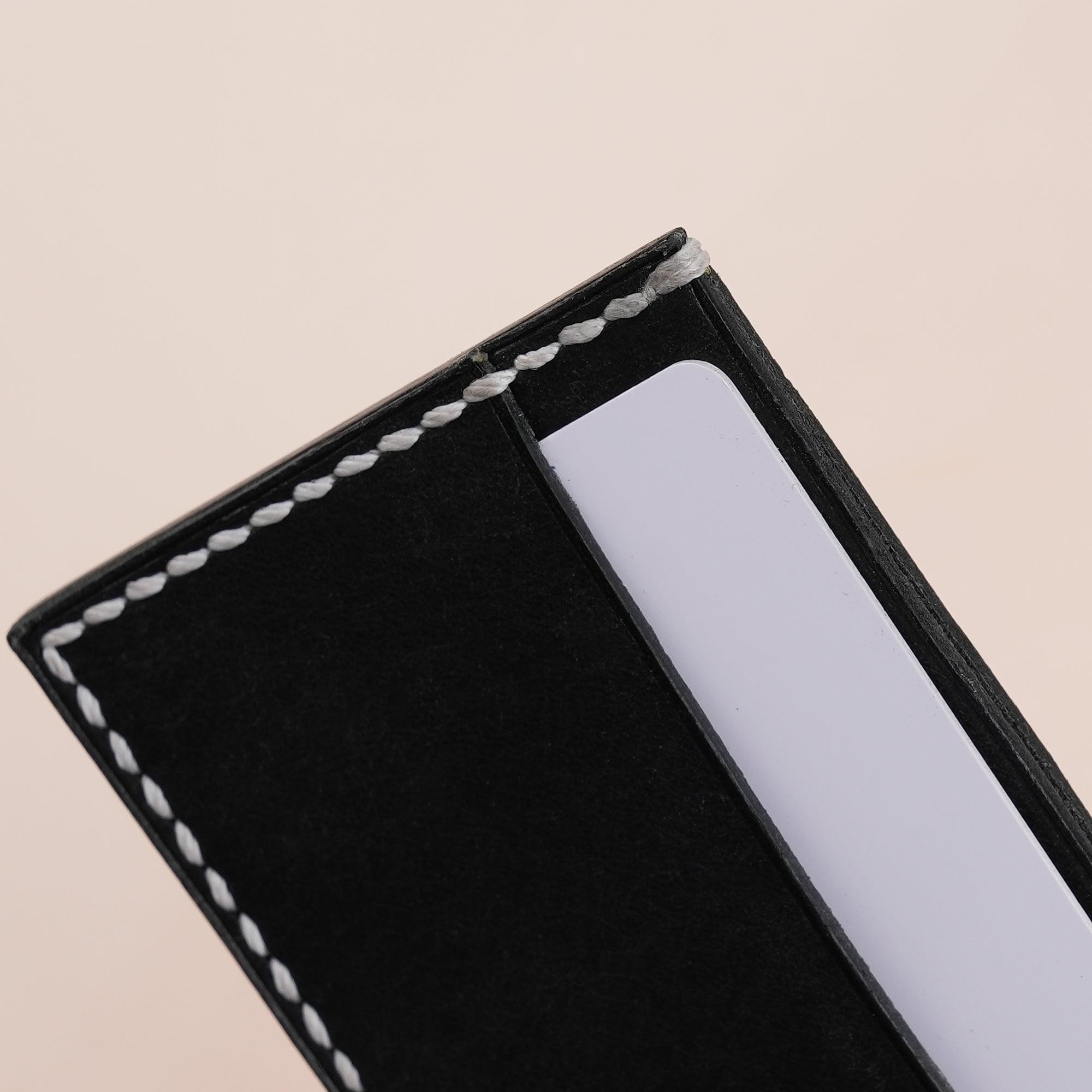 Black Pueblo Leather Slim Card Holder - WildandKing