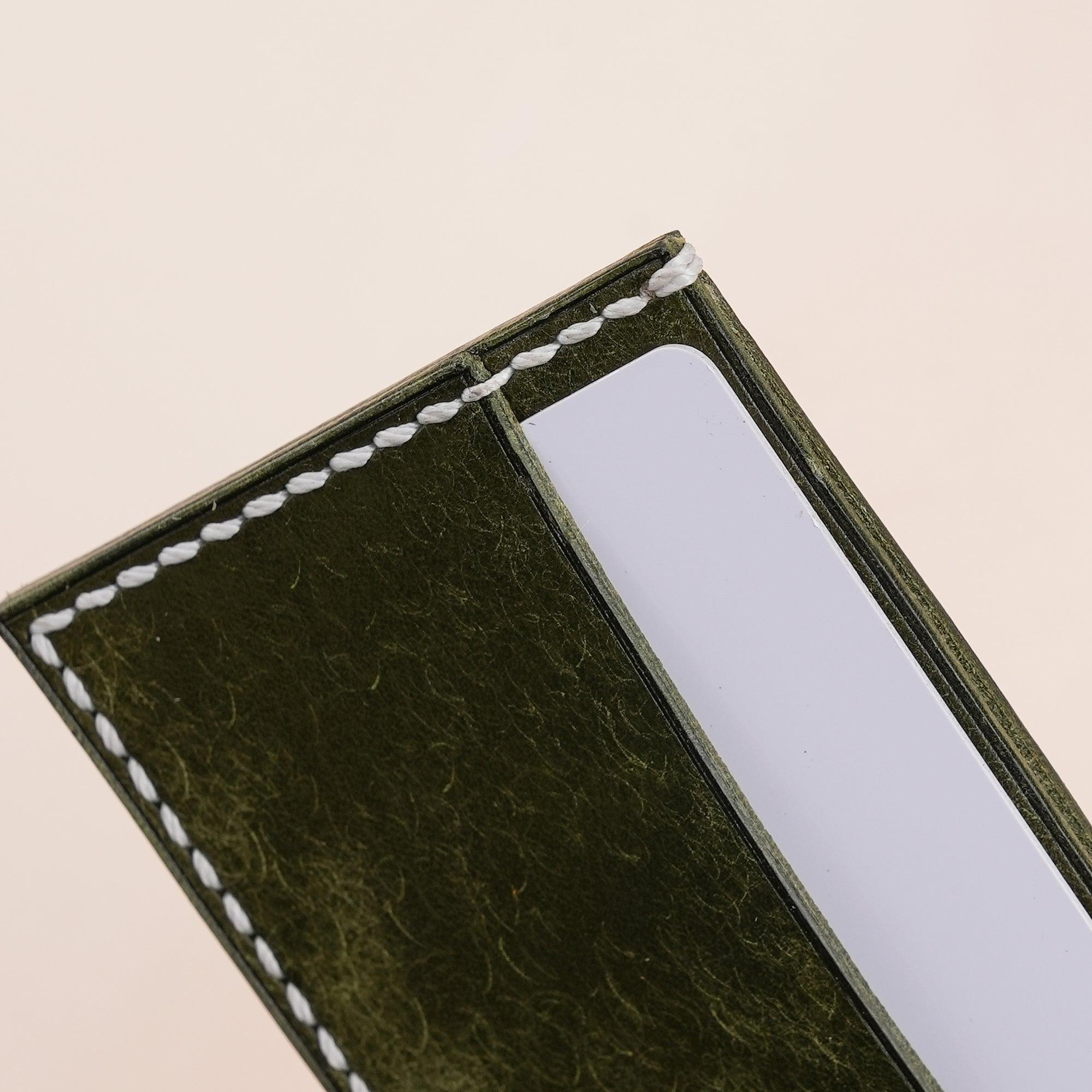 Green Pueblo Leather Slim Card Holder - WildandKing