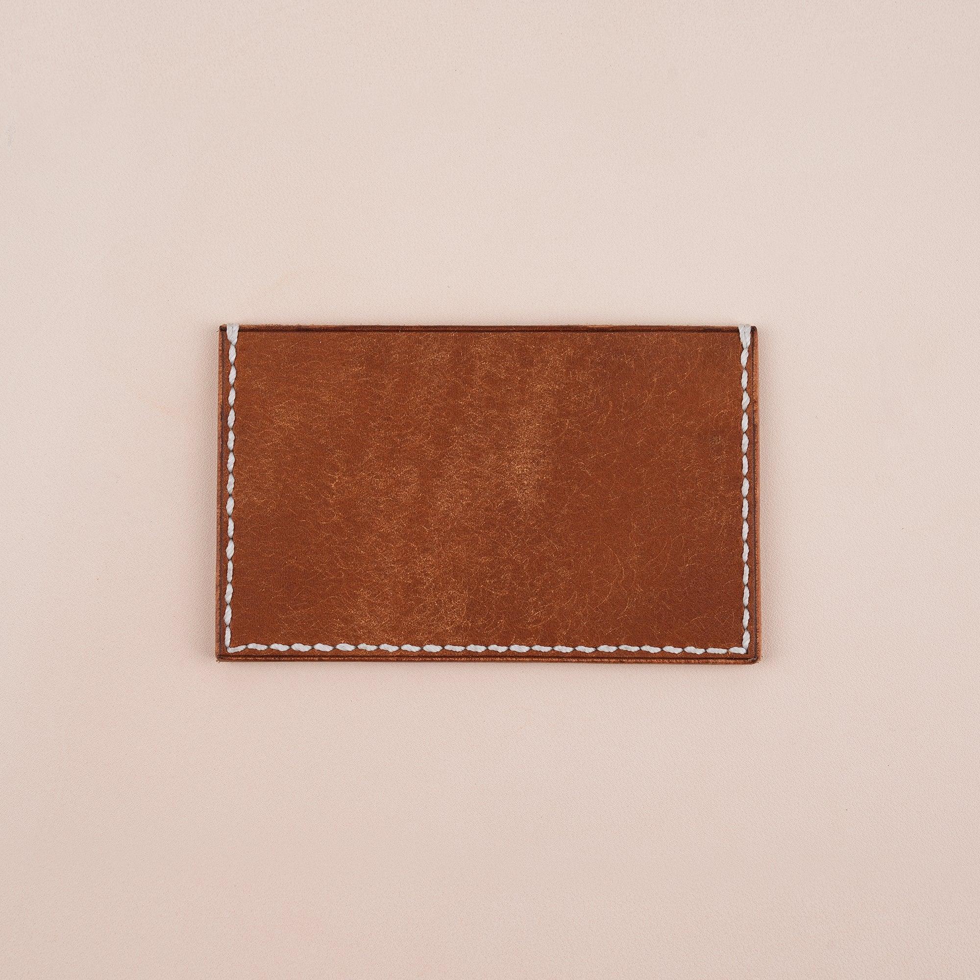 Cognac Pueblo Leather Slim Card Holder - WildandKing