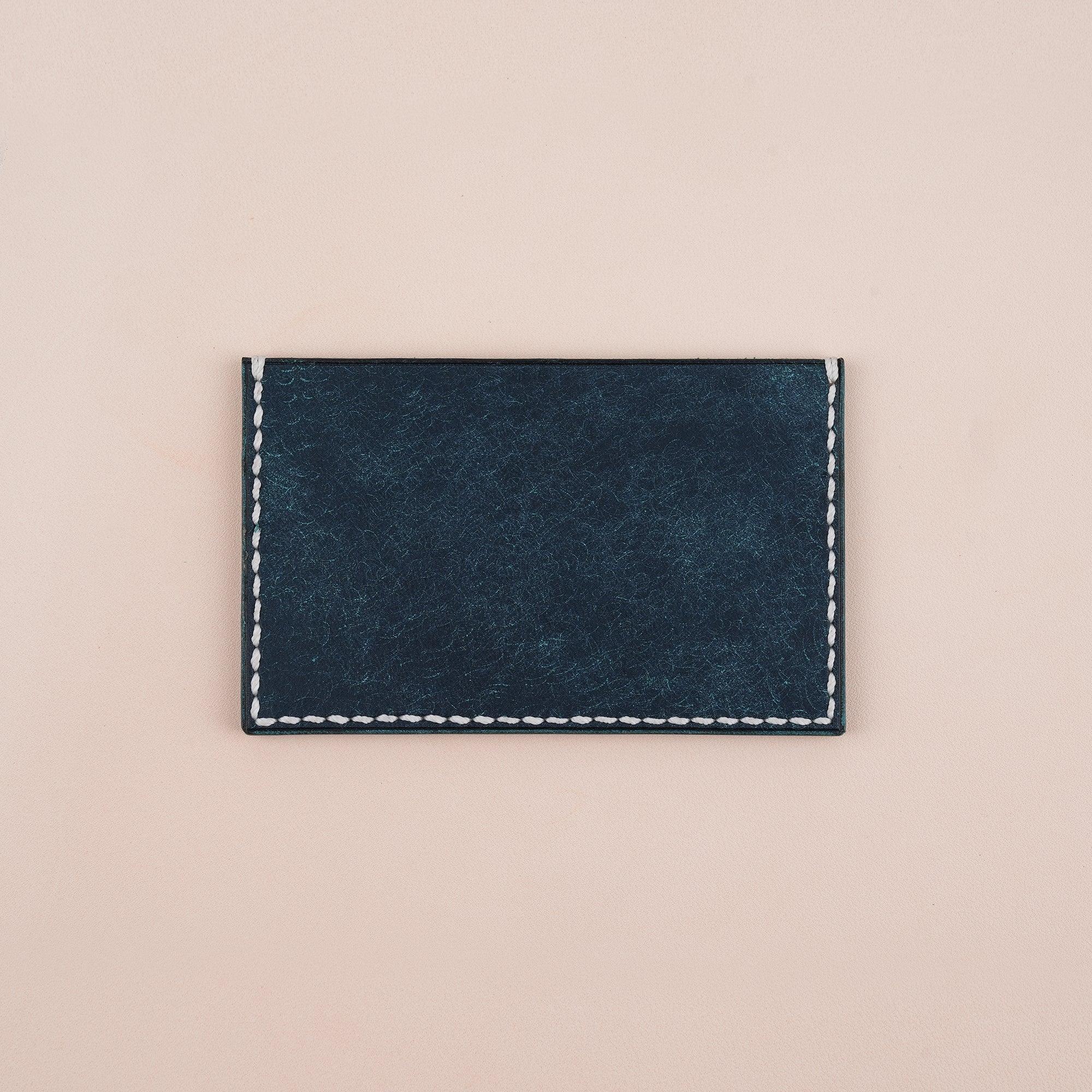 Navy Pueblo Leather Slim Card Holder - WildandKing