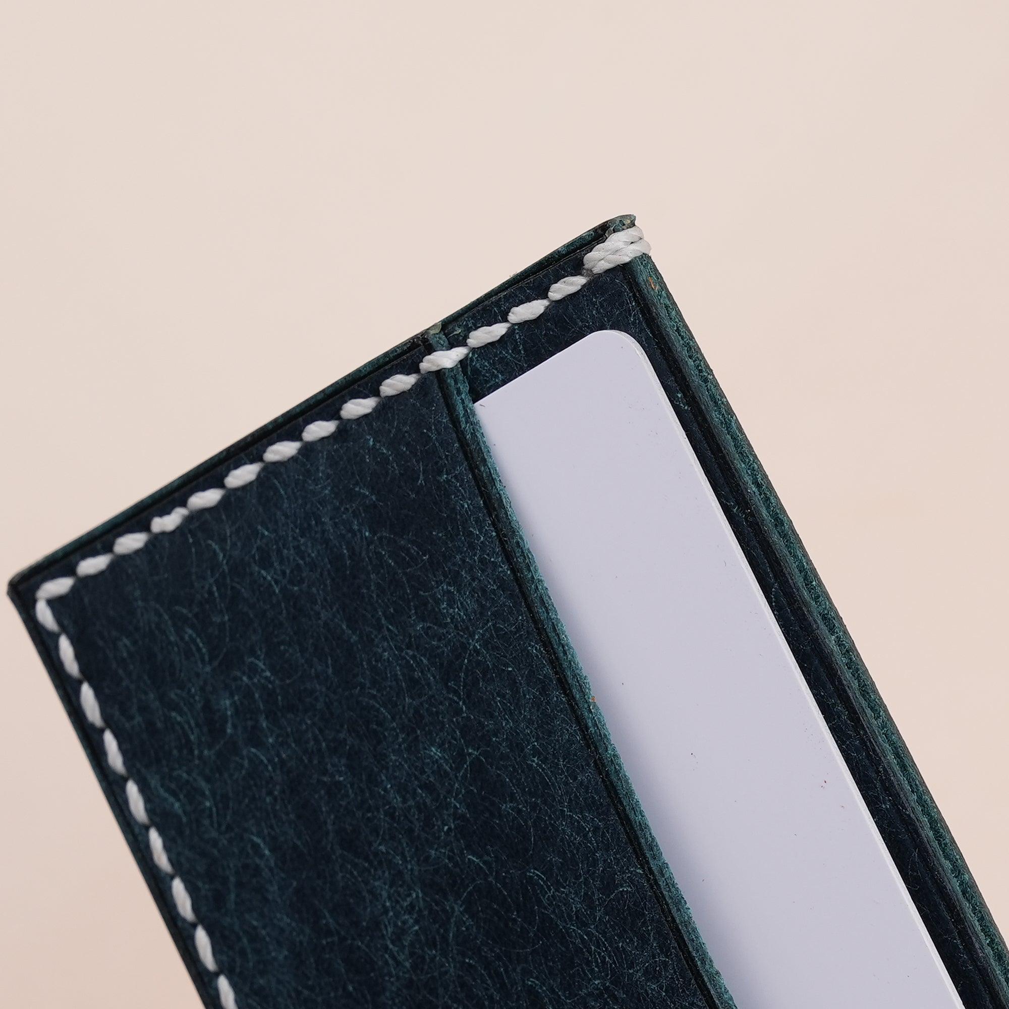 Navy Pueblo Leather Slim Card Holder - WildandKing