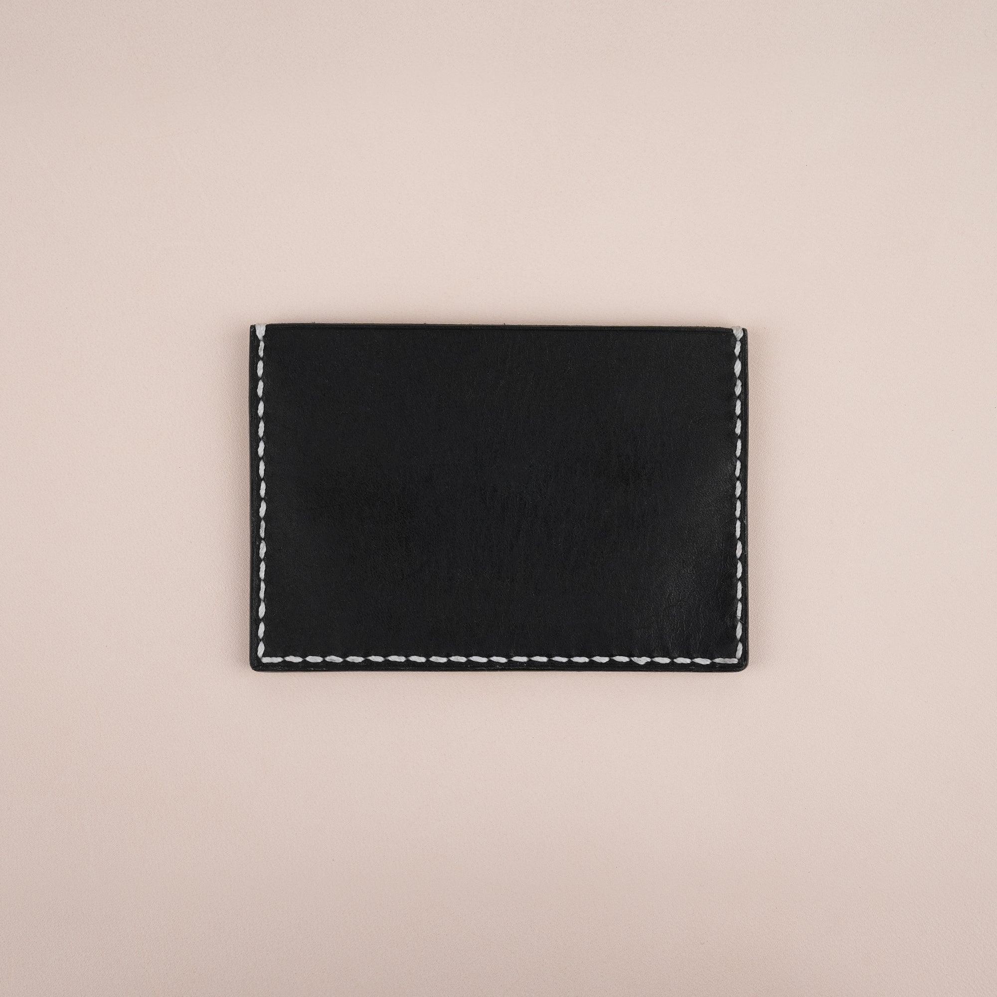 Black Pueblo Leather Minimalist Card Holder Alligator Stupid - WildandKing