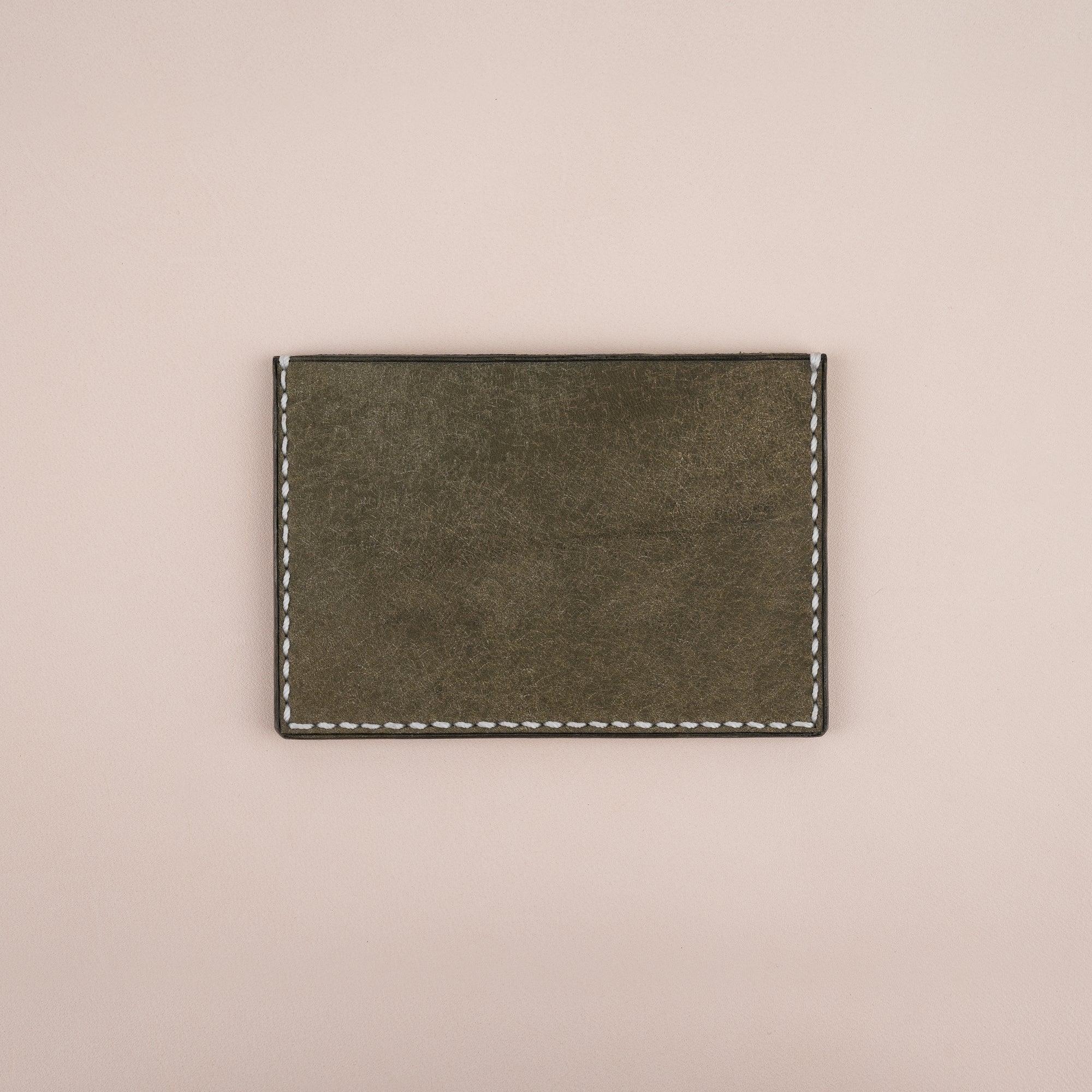 Moss Pueblo Leather Minimalist Card Holder Alligator Stupid - WildandKing