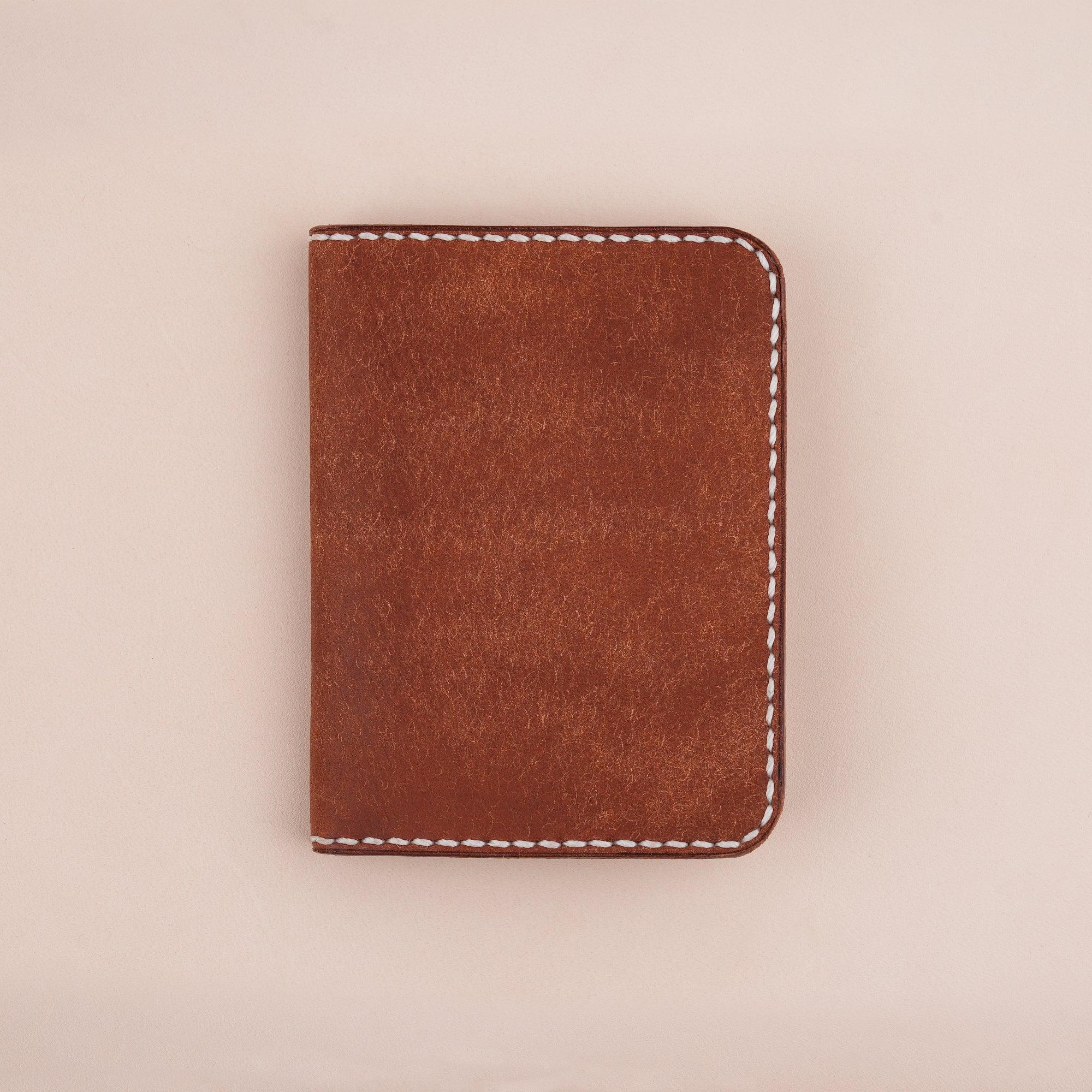 Orange Pueblo Leather Slim Bifold Card Wallet - WildandKing