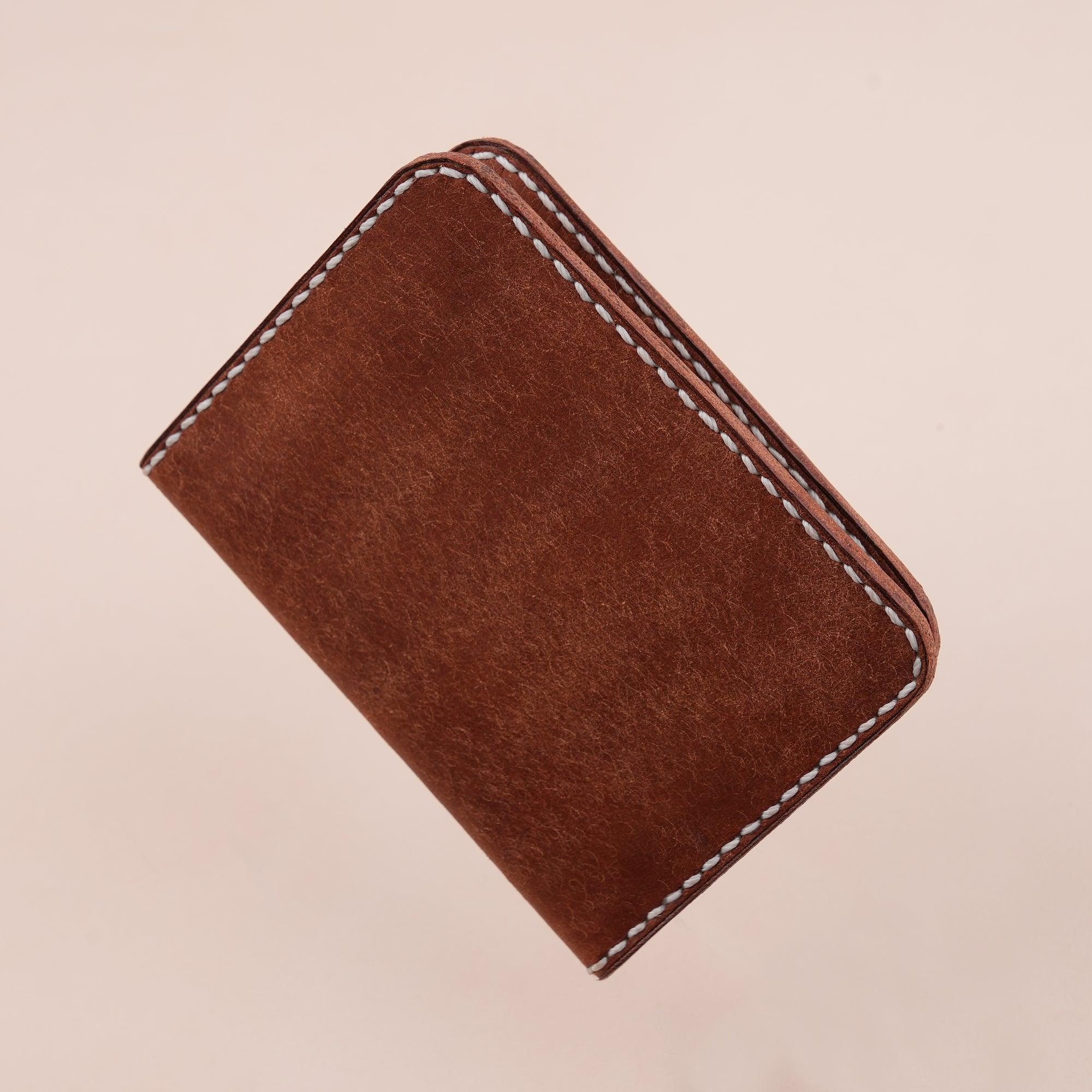 Orange Pueblo Leather Slim Bifold Card Wallet - WildandKing