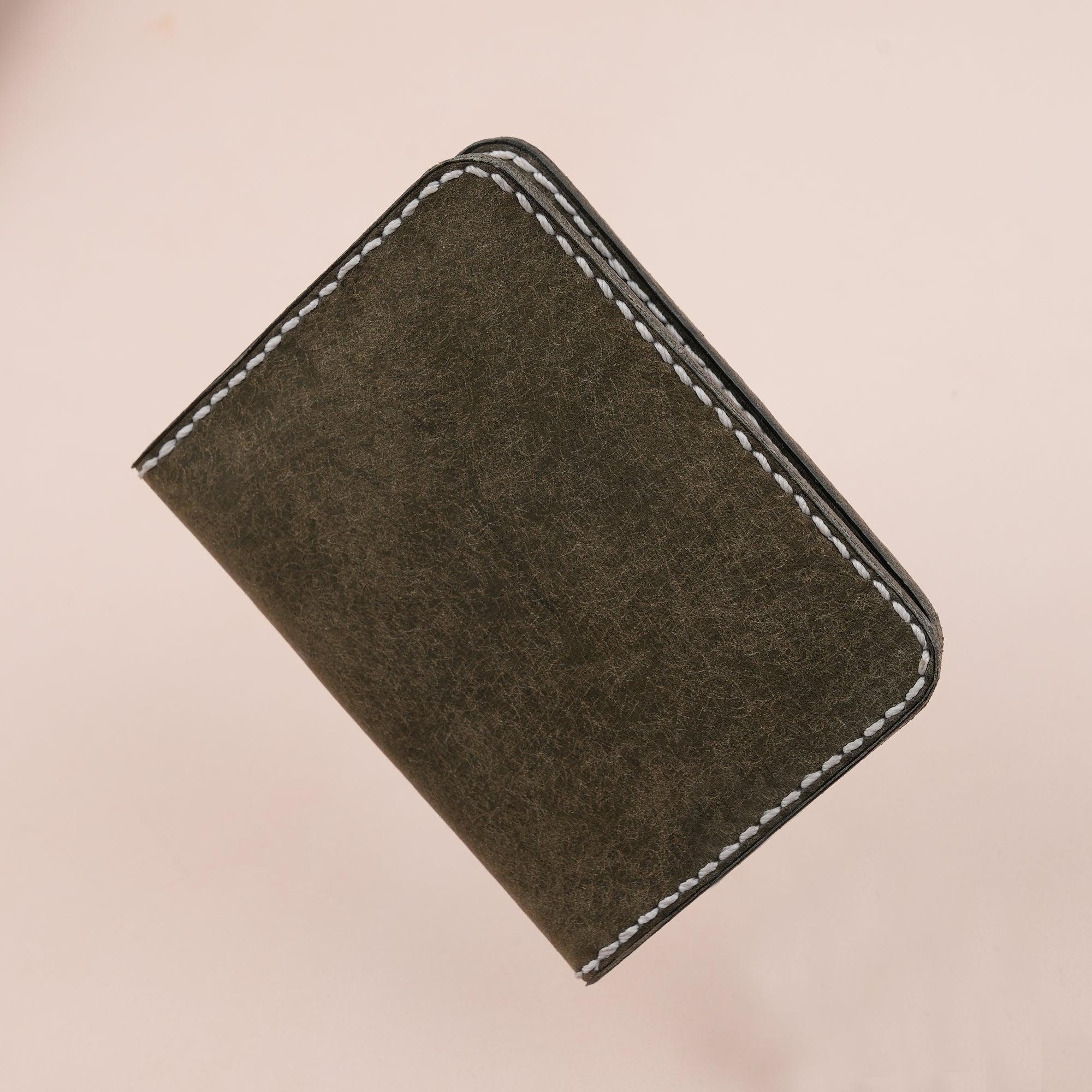 Moss Pueblo Leather Slim Bifold Card Wallet - WildandKing